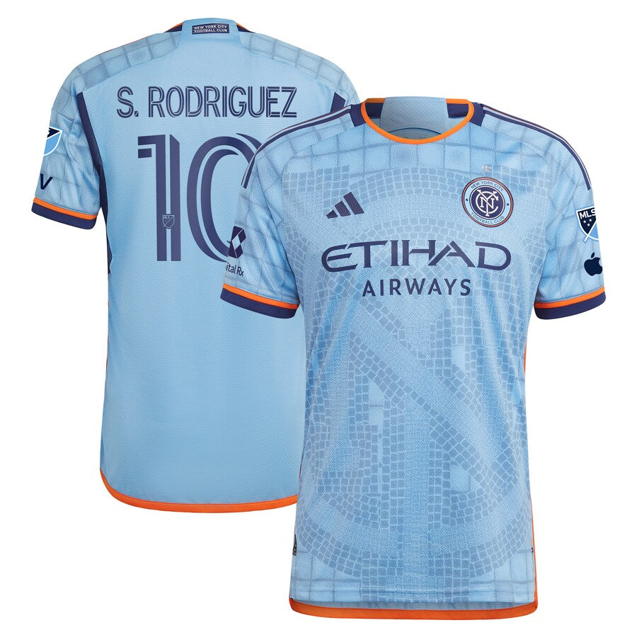 Santiago Rodr��guez New York City FC adidas 2024 The Interboro Kit Authentic Player Jersey - Sky Blue