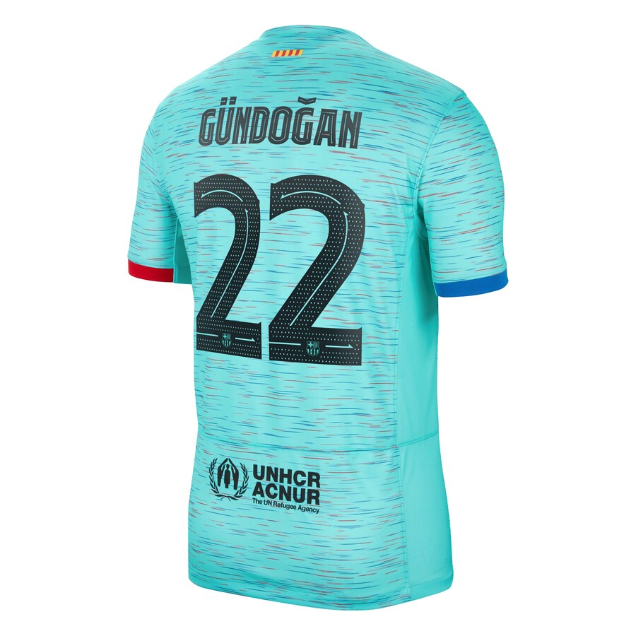 Ilkay G��ndogan Barcelona Nike 2023/24 Third Jersey - Aqua