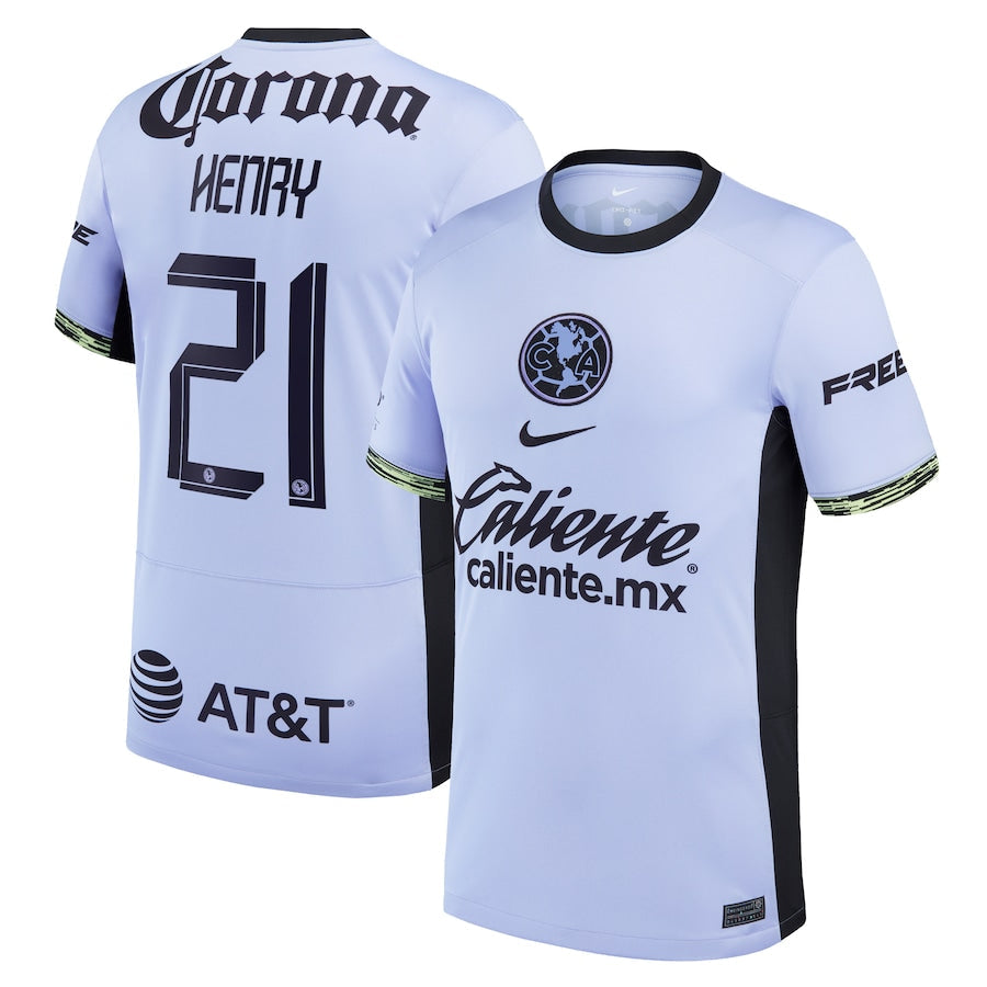Henry Martin Club America Nike 2023/24 Third Stadium  Player Jersey?�C Purple