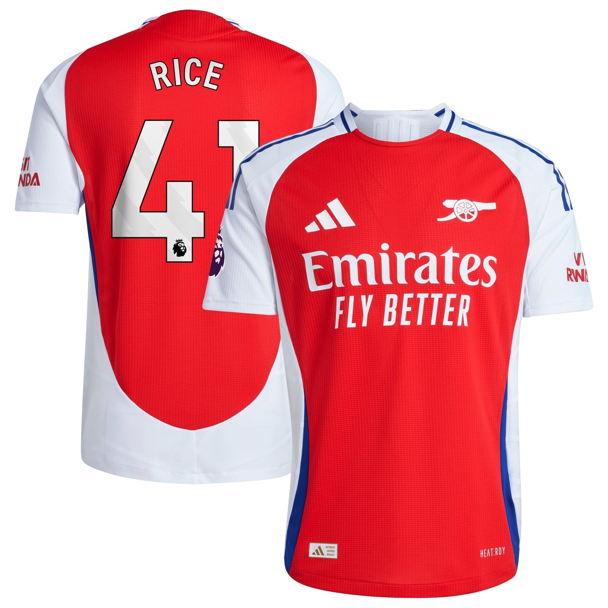 Declan Rice Arsenal adidas 2024/25 Home Player Jersey �C Red