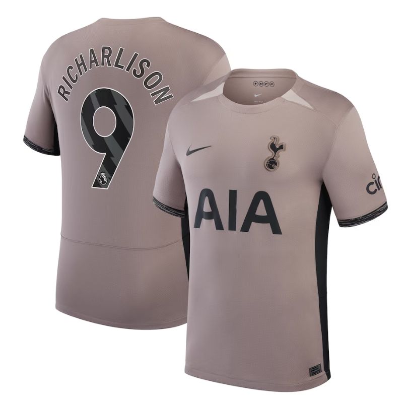 Richarlison Tottenham Hotspur Shirt 2023/24 Third Player Jersey �C Tan