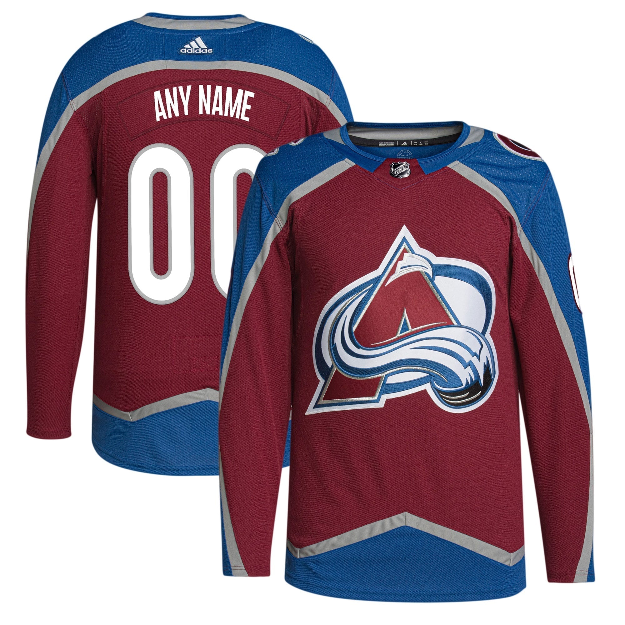 Colorado Avalanche adidas Home Primegreen Custom Jersey - Burgundy