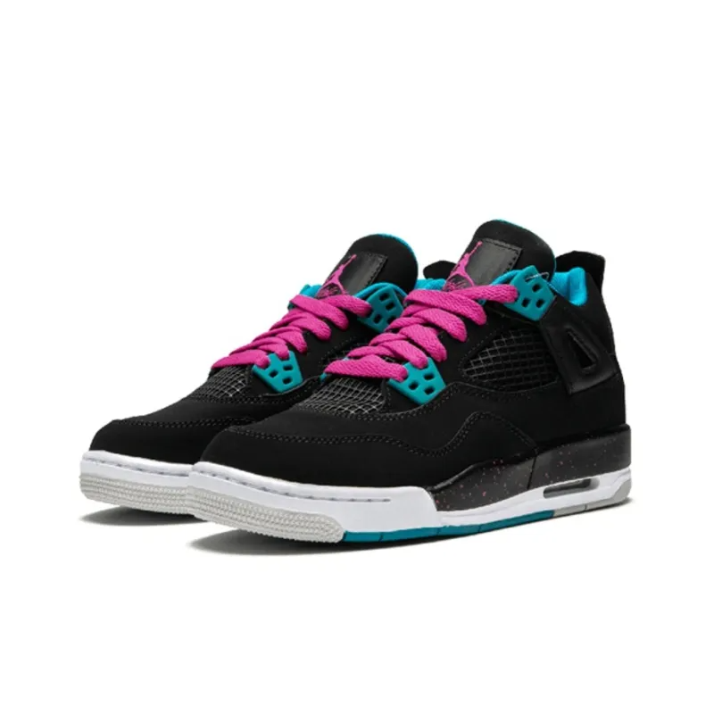 Air Jordan 4 Retro Black Vivid Pink Dynamic Blue GS – 487724-019