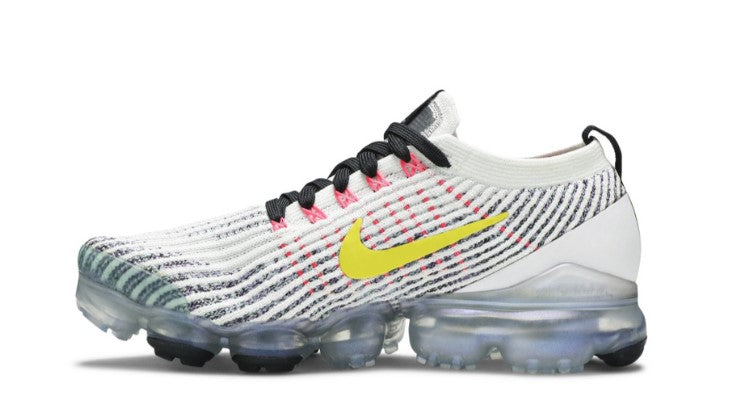 Air VaporMax Flyknit 3 White Dynamic Yellow AJ6900-103