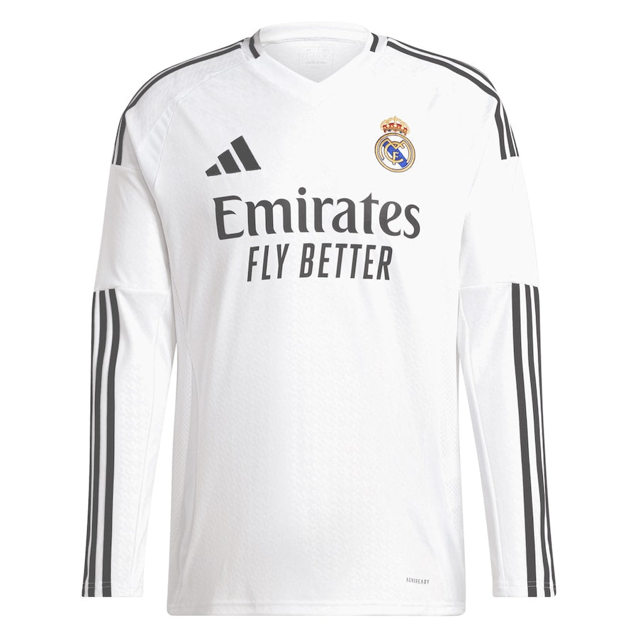 Kylian Mbapp�� 9 Real Madrid adidas 2024/25 Home Long Sleeve Player Jersey - White