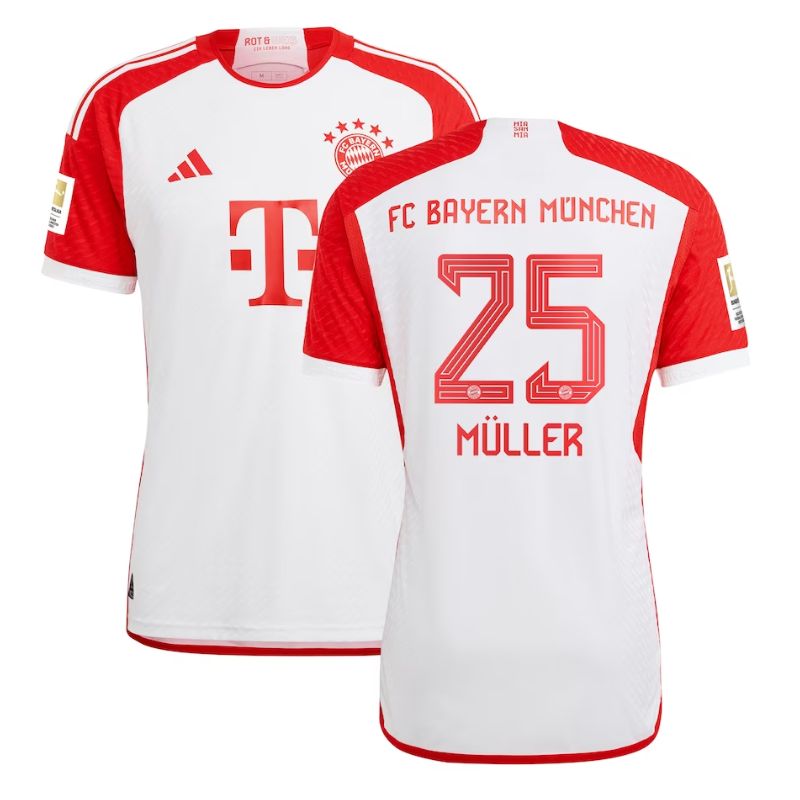 Thomas M��ller Bayern Munich 2023/24 Home Jersey - White