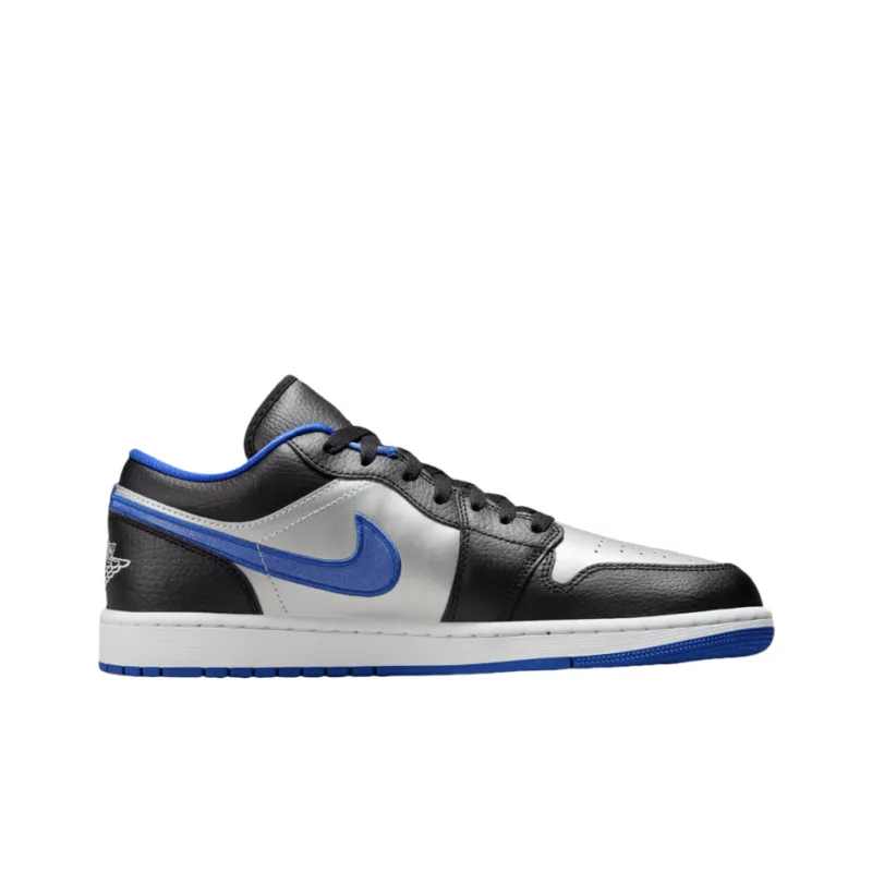 Air Jordan 1 Low Black Game Royal Metallic Platinum – 553558-007