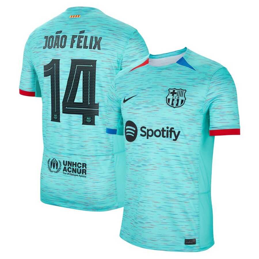 Jo?o F��lix Barcelona Nike 2023/24 Third Jersey - Aqua