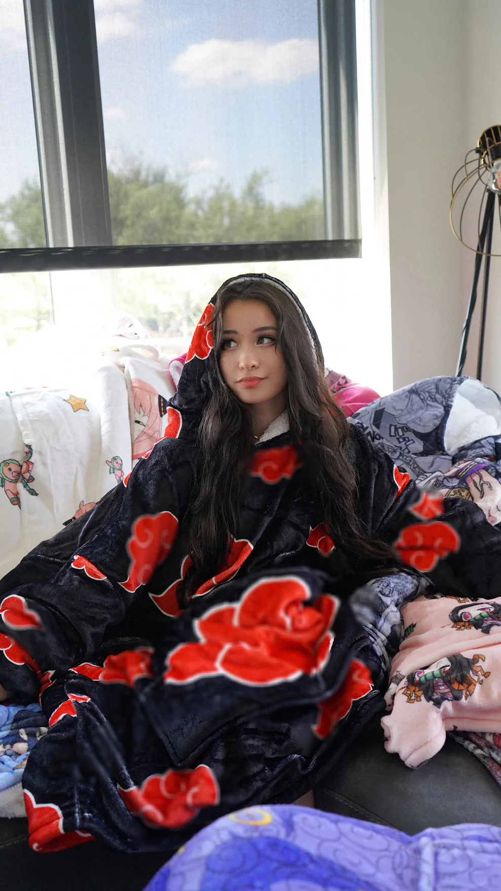 Naruto Red Cloud Oversized Blanket Hoodie