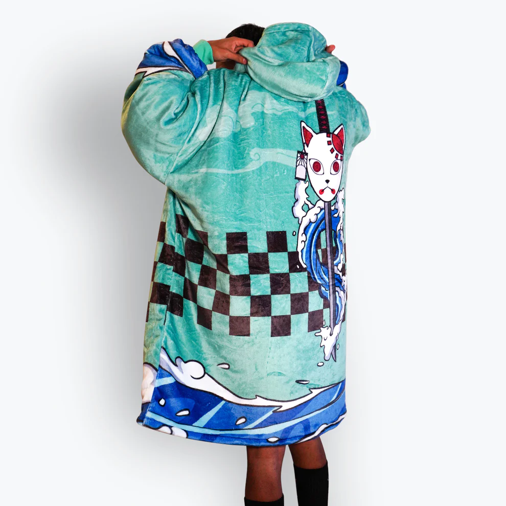 Checkered Oversized Blanket Hoodie