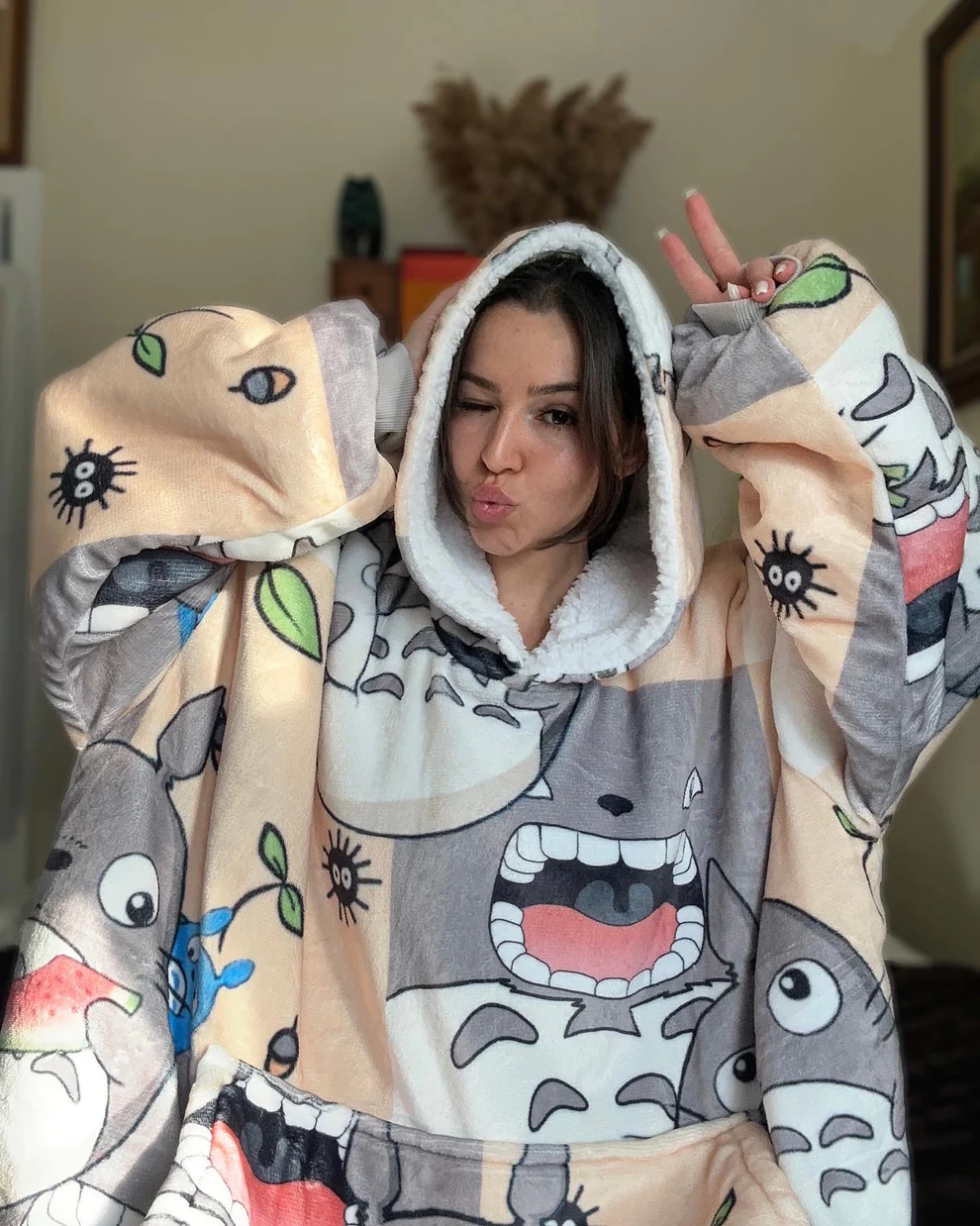 Totoro Oversized Blanket Hoodie