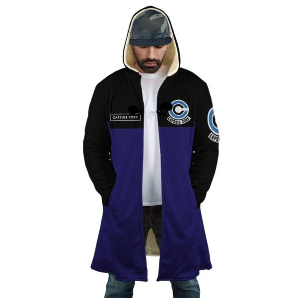 Dragon Ball Capsule Corp Hooded Cloak Coat