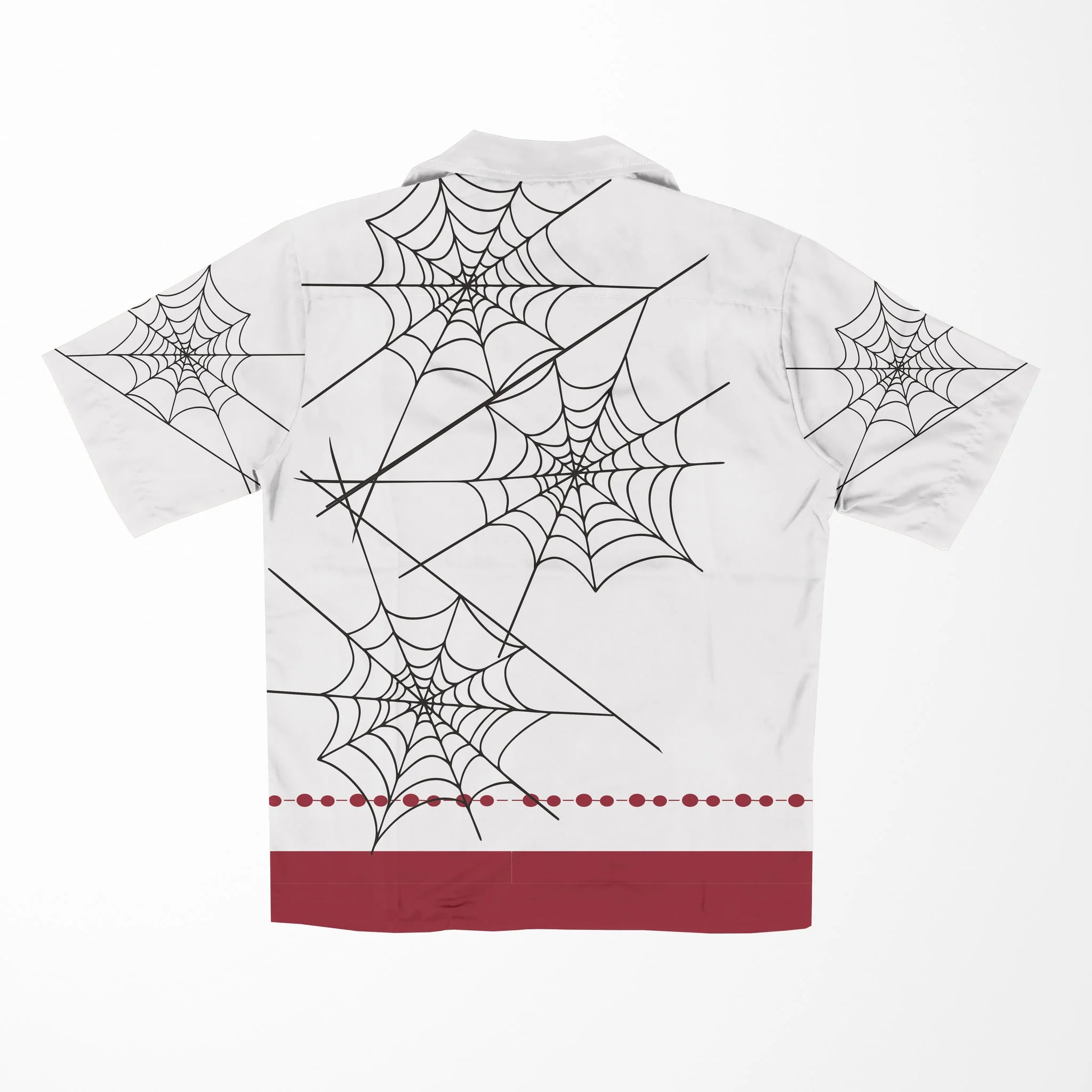 Demon Slayer Web Button Up Hawaiian Short Sleeved Shirt