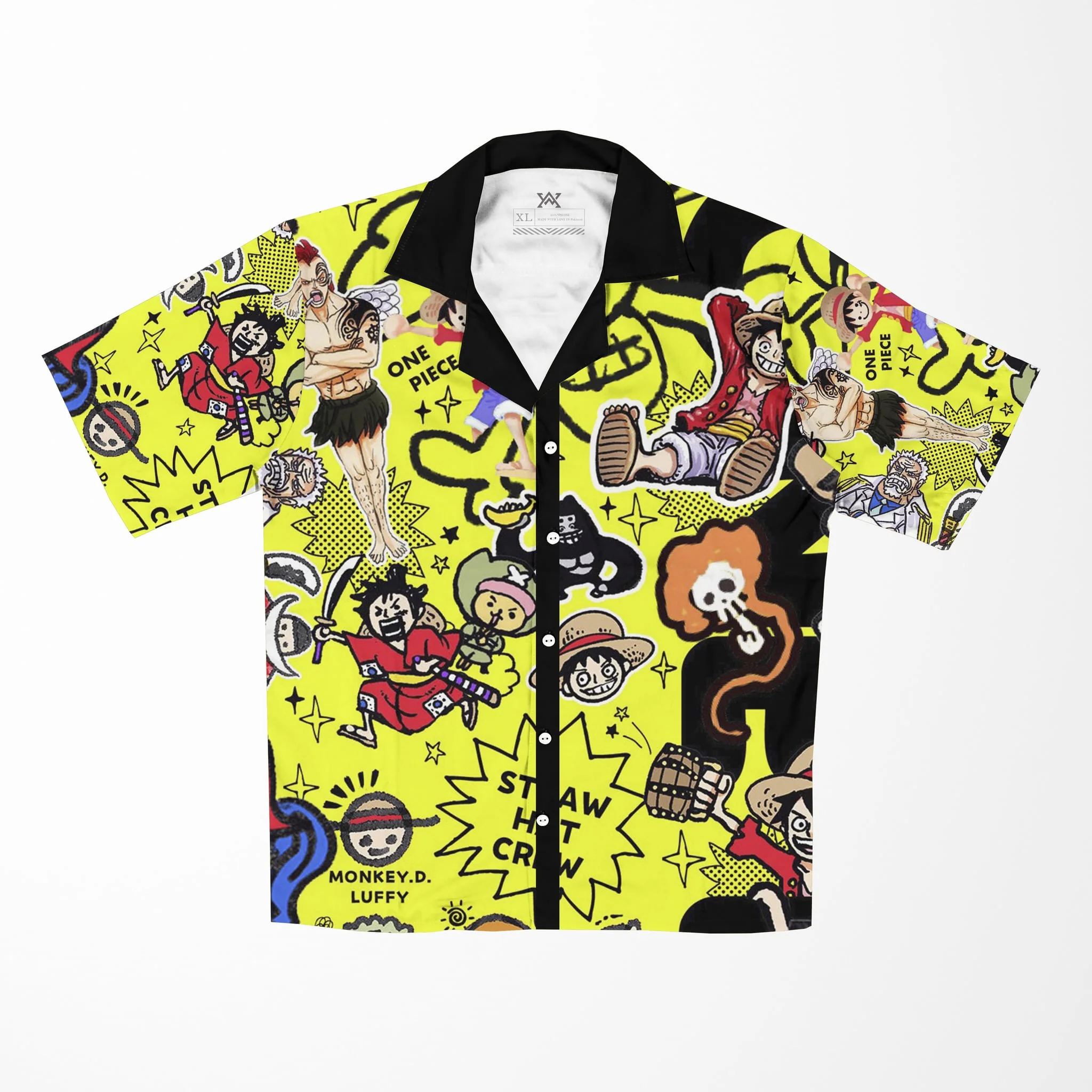 One Piece Skypiea Graffiti Hawaiian Short Sleeved Shirt