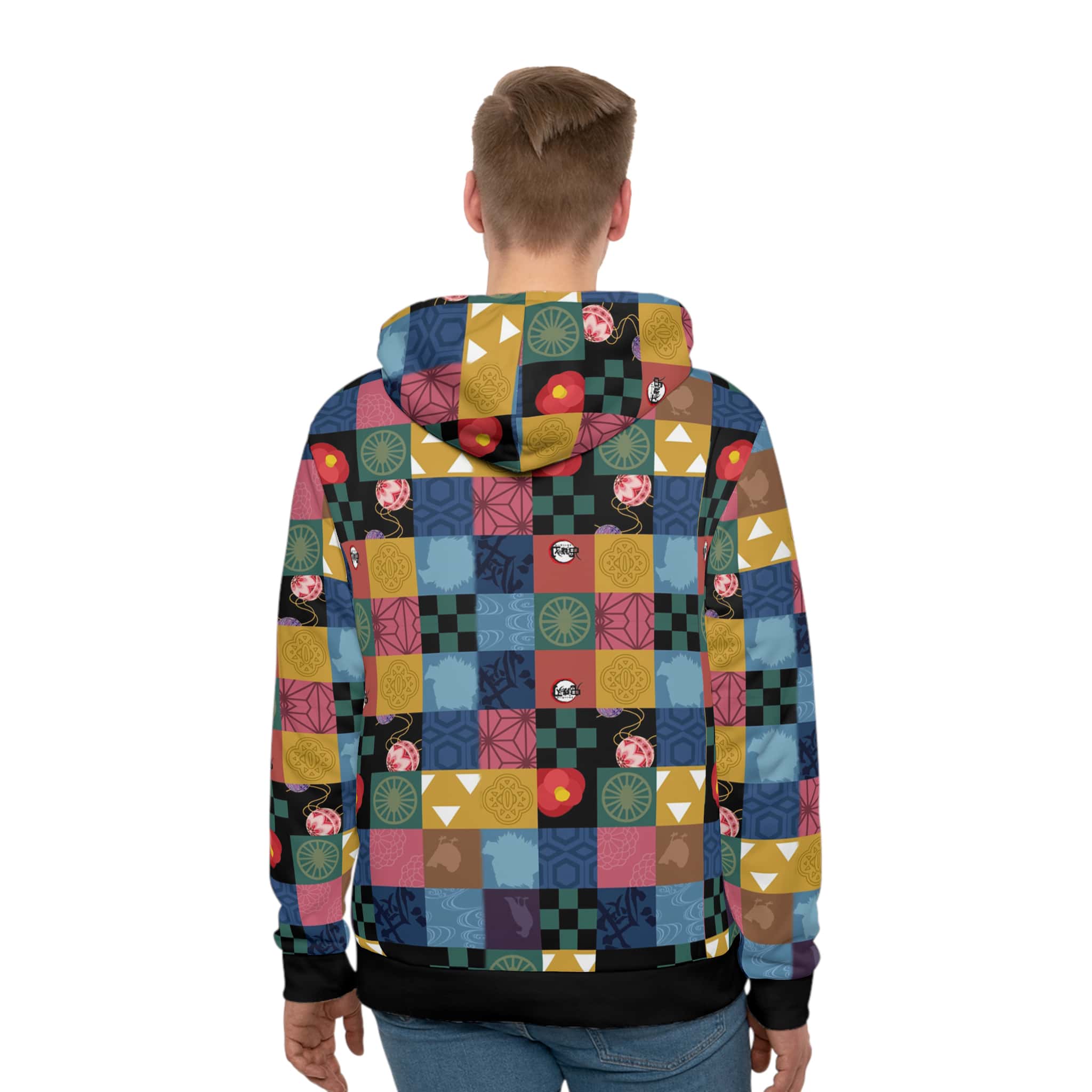 Demon Slayer Cosplay Patches Pullover Hoodie