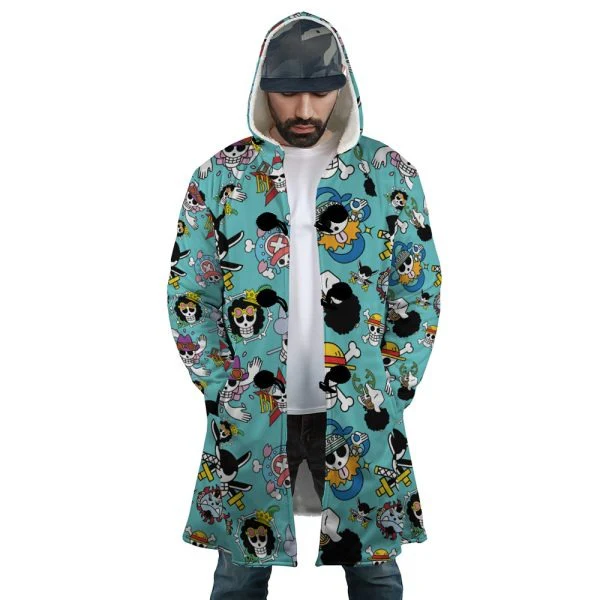 One Piece Jolly Roger Hooded Coak Coat