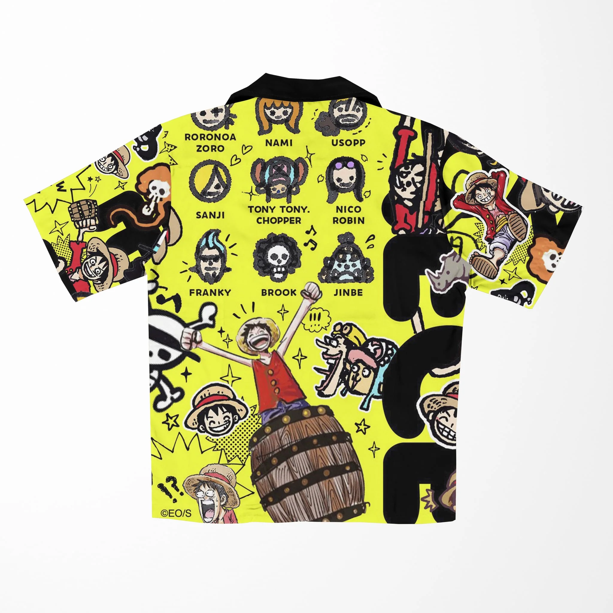 One Piece Skypiea Graffiti Hawaiian Short Sleeved Shirt