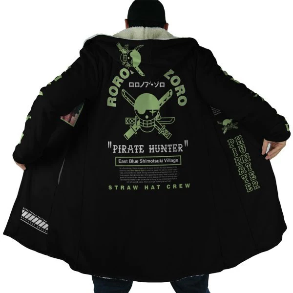 One Piece Zoro Profile Hooded Cloak Coat
