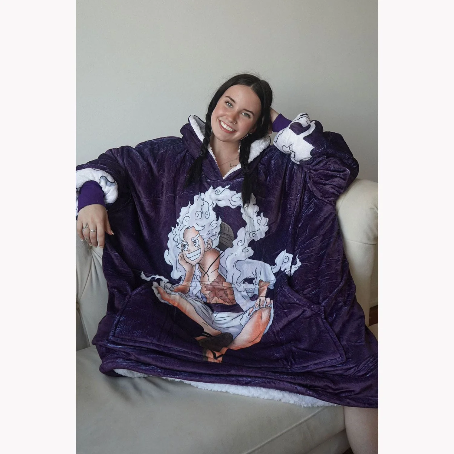 One Piece Gear 5 Luffy Oversized Blanket Hoodie