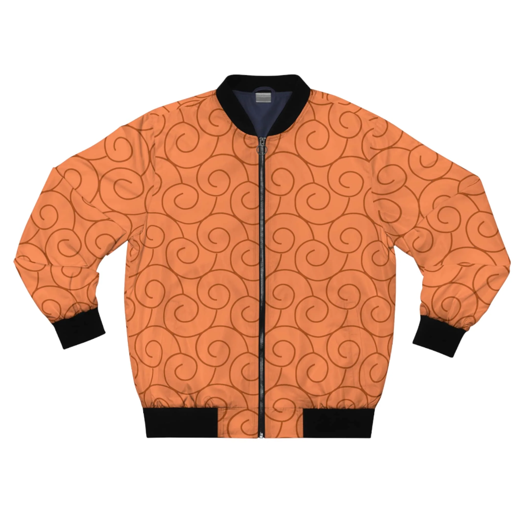 One Piece Flame Fruit Pattern Bomber Jacket