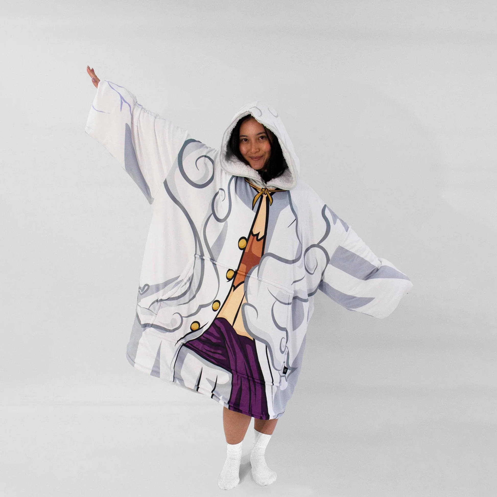 One Piece Luffy Gear 5 Blanket Hoodie