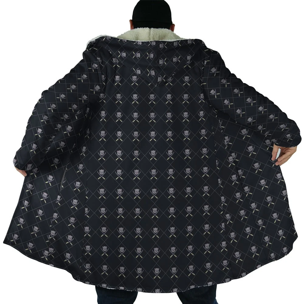 Demon Slayer Inoko Pattern Hooded Cloak Coat