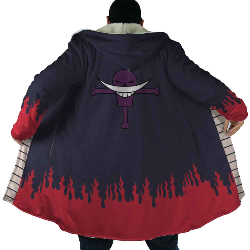 One Piece Whitebeard Ace Hooded Cloak Coat