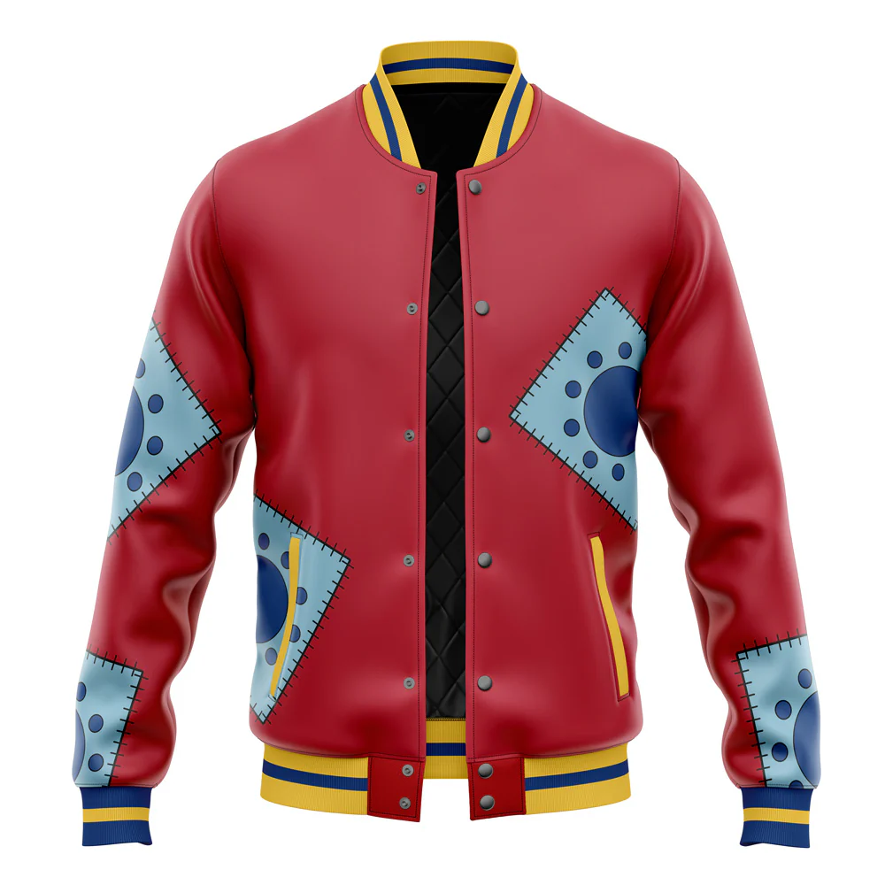 One Piece Luffy Wano Pattern Baseball Jacket