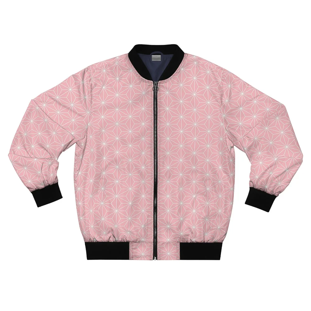 Demon Slayer Erabareshi Oni Inspired Floral Pattern Bomber Jacket