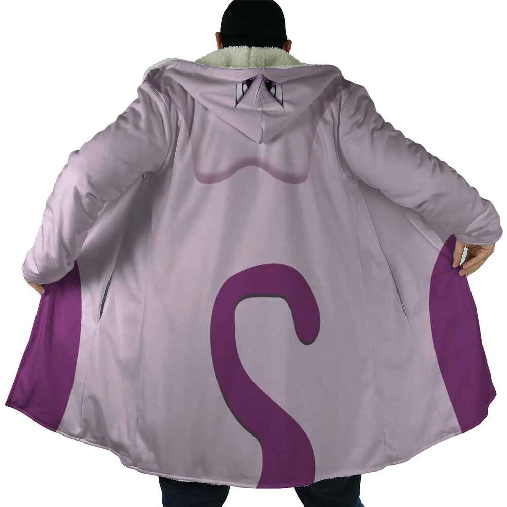 Digimon Mewtwo Pattern Hooded Cloak Coat