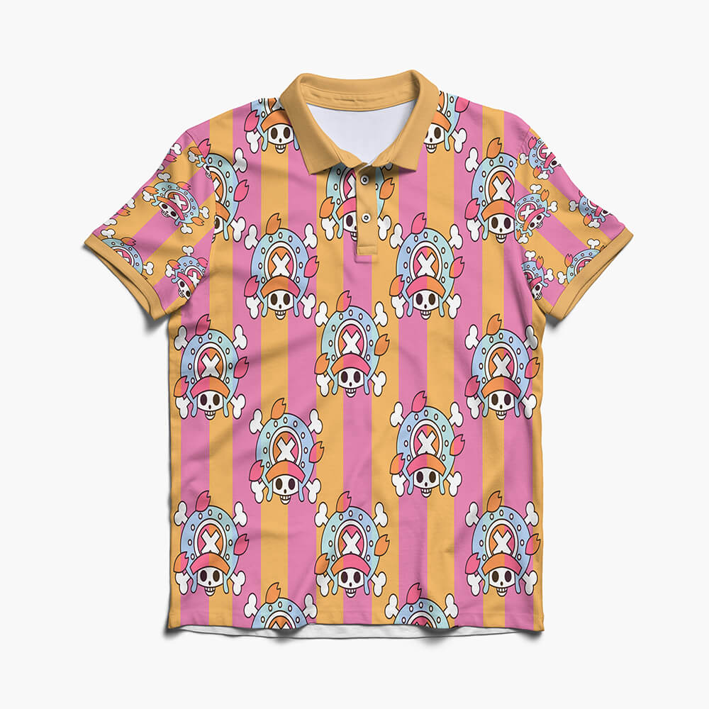 One Piece Chopper Pattern All Over Polo Shirt