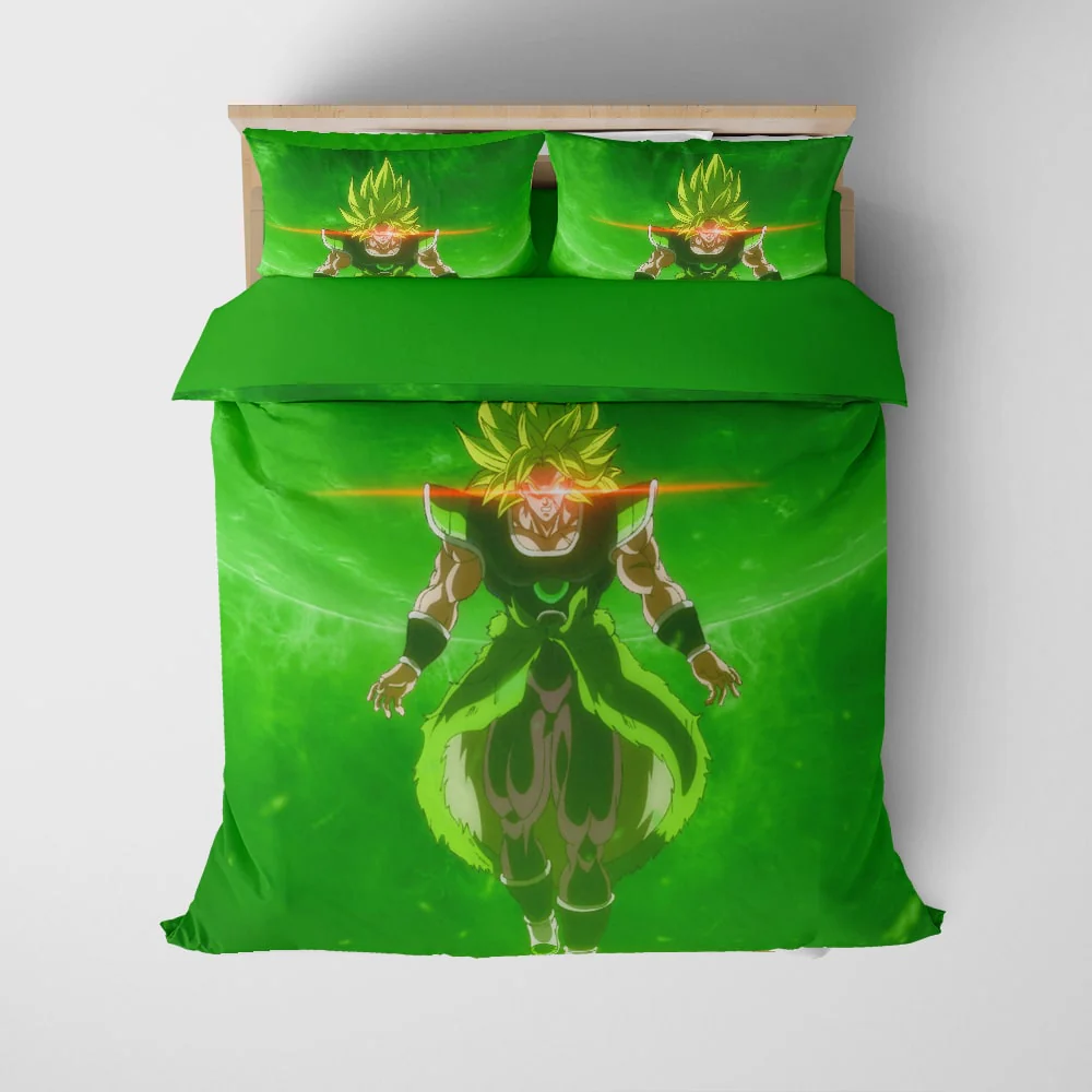 Dragon Ball Green Saiyan Universe Blend Comforter Set Bedding
