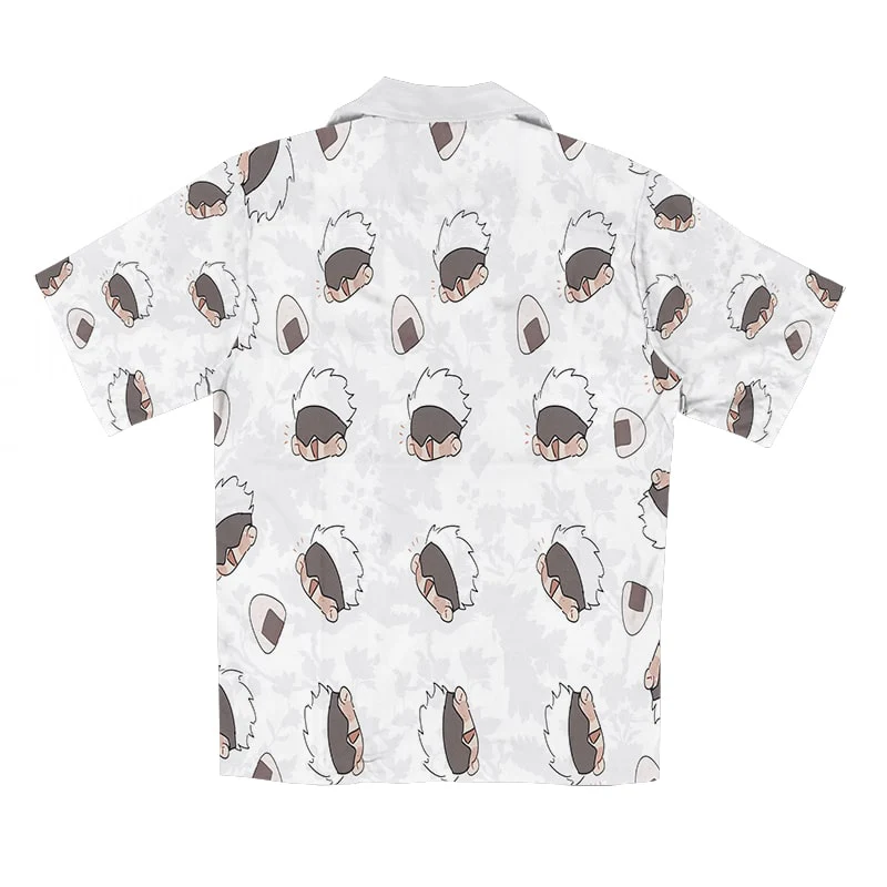 Jujutsu Kaisen Gojo Faces All Over Brushed Short Sleeve Shirt