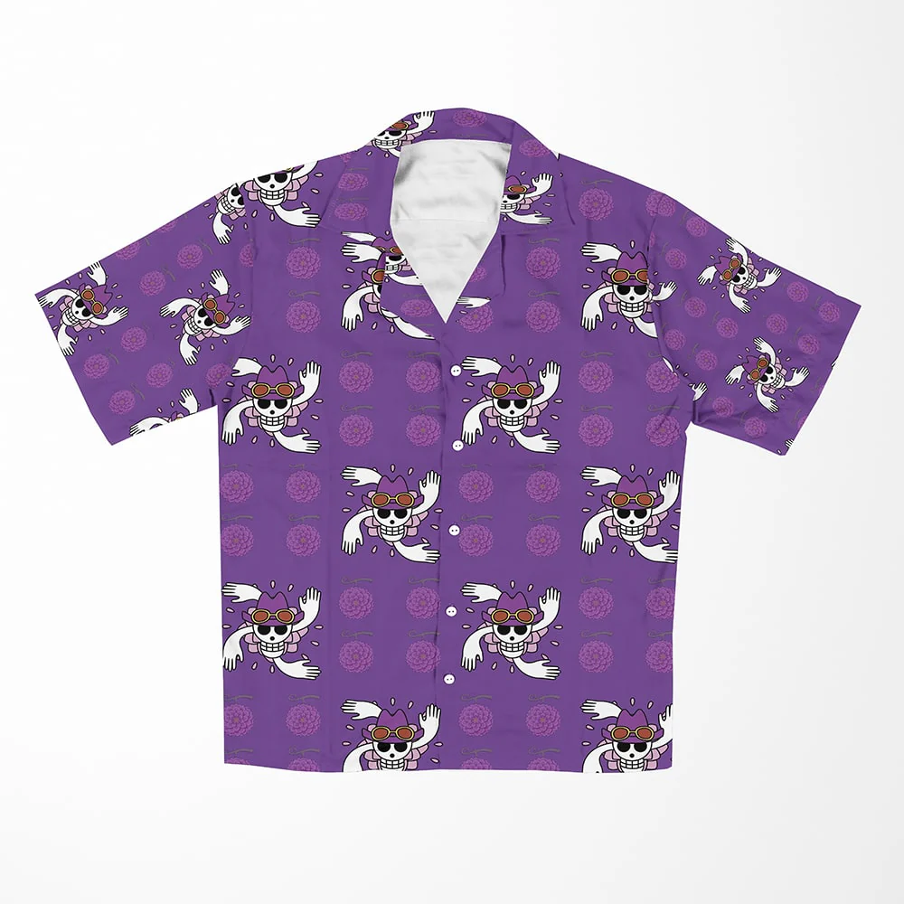 One Piece Hana no Mi Robin Devil Fruit Hawaiian Short Sleeved Shirt