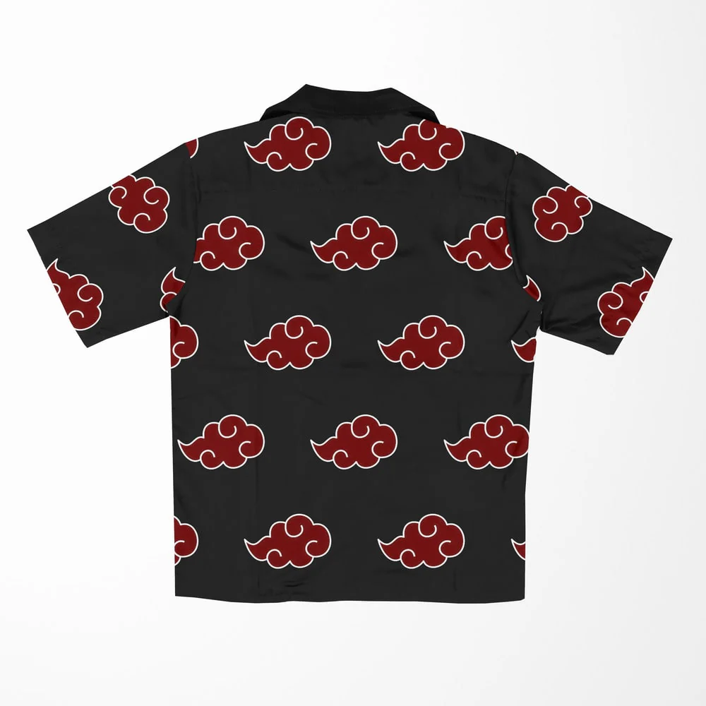 Naruto Shinobi Clouds AOP Button up Hawaiian Short Sleeved Shirt