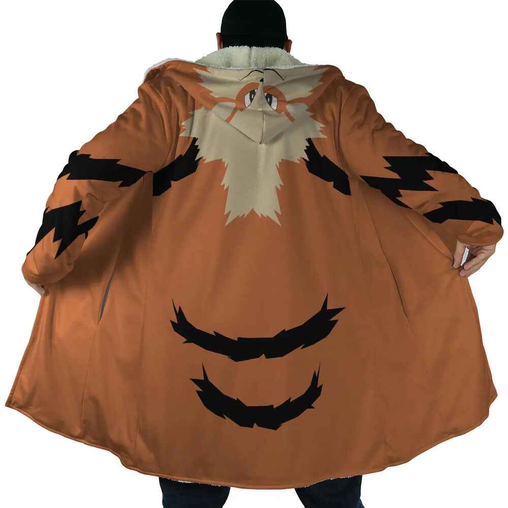 Digimon Arcanine Pattern Hooded Cloak Coat