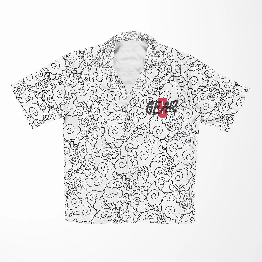 One Piece Gear 5 Clouds Hawaiian Short Sleeved Shirt