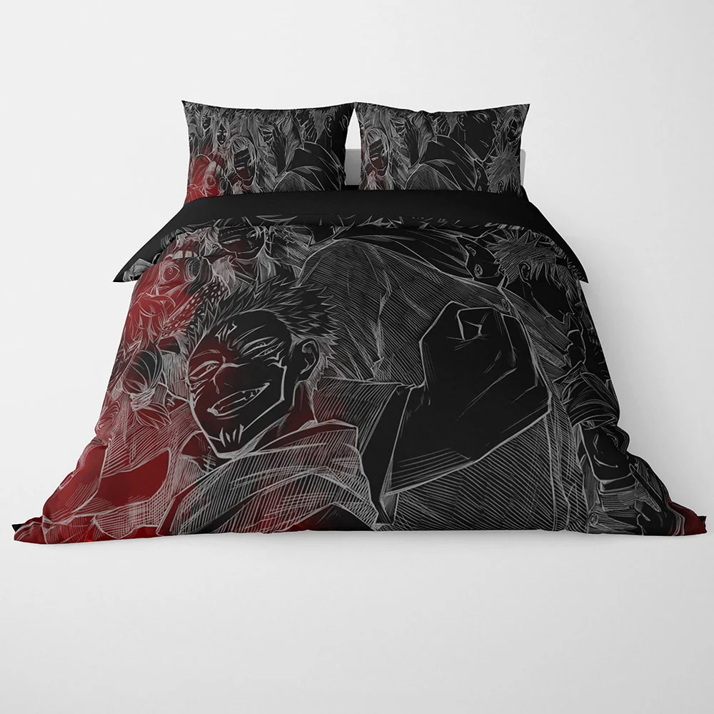 Jujutsu Kaisen Anime Sketch Duvet Cover Set Bedding