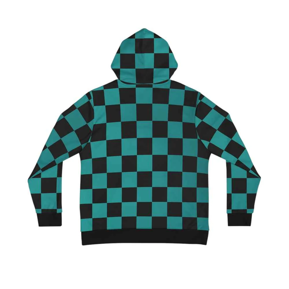 kimetsu na Classic Green Check Pullover Hoodie