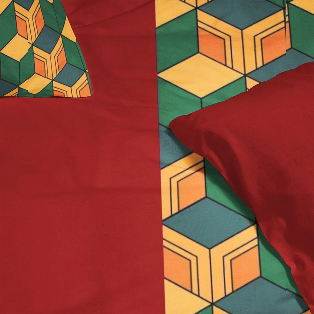 Demon Slayer Water Pillar Color Overlap Pattern Duvet Cover