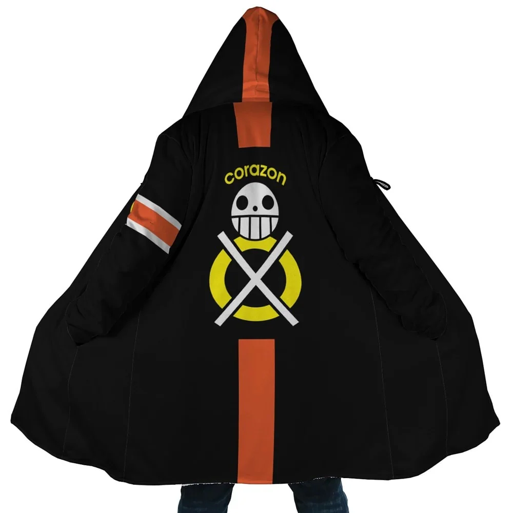 One Piece Law Corazon Dressra Hooded Cloak Coat