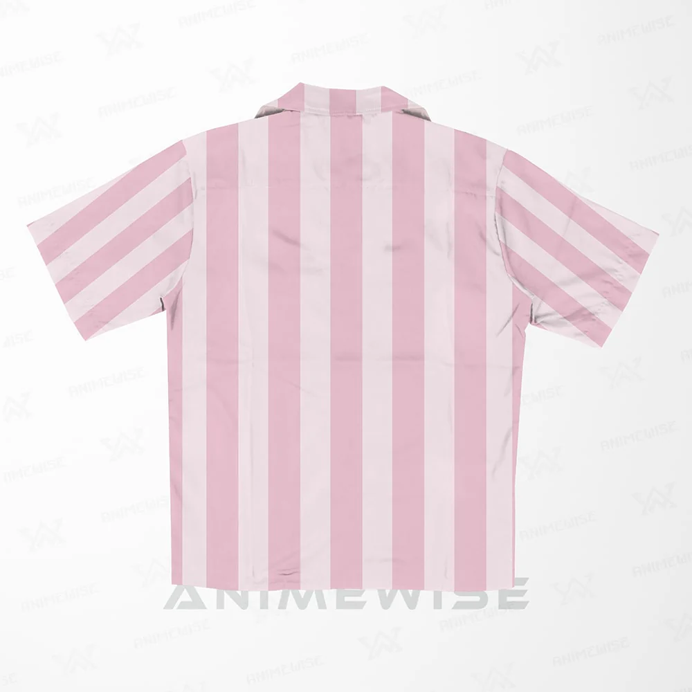 One Piece Doffy Joker Stripes Hawaiian Short Sleeved Shirt