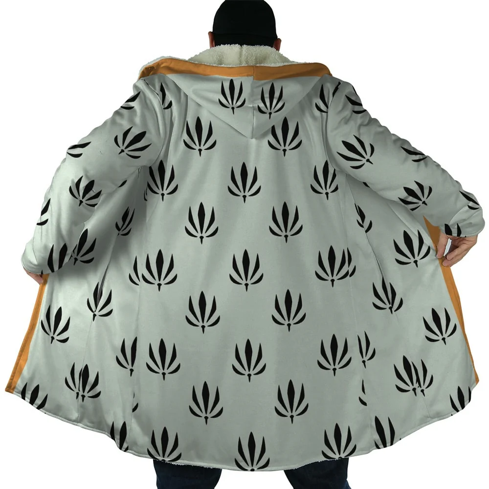 One Piece First Son of The Sea Jimbei Pattern Hooded Cloak Coat