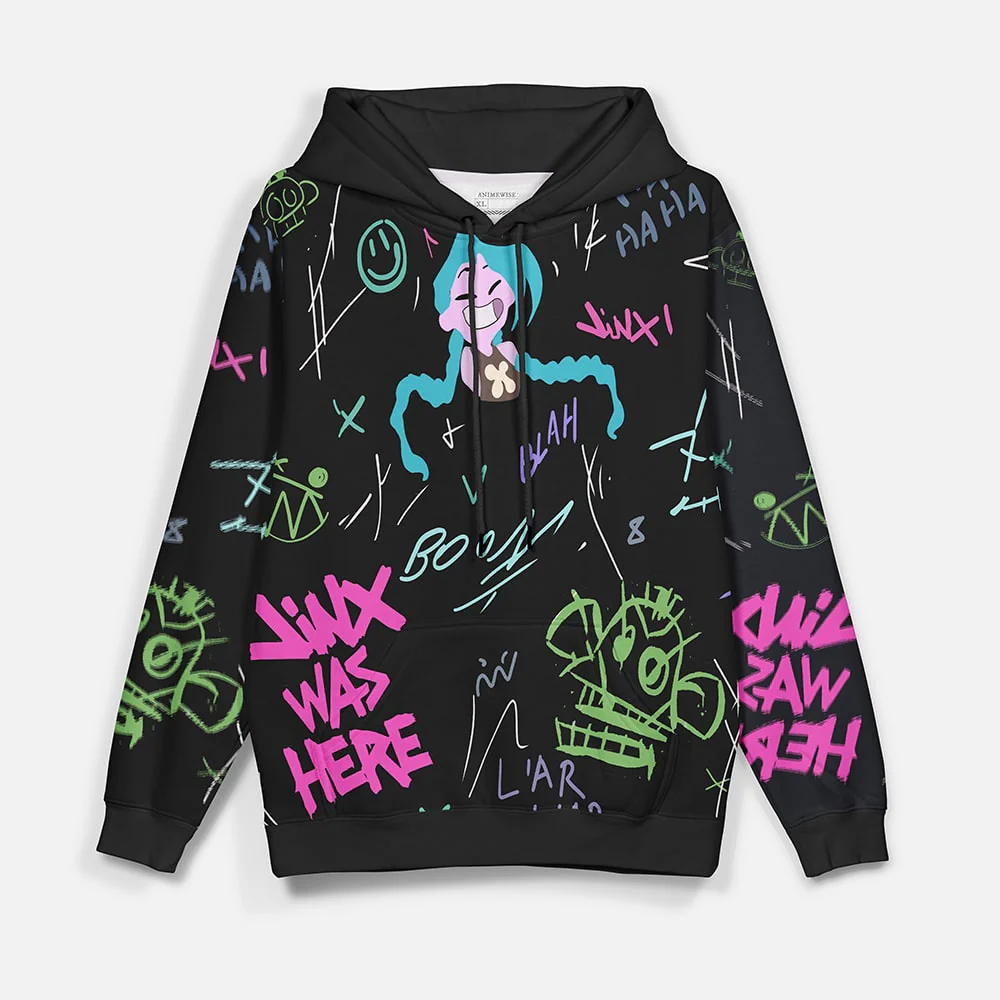 Arcane Jinx Graffiti Pullover Hoodie