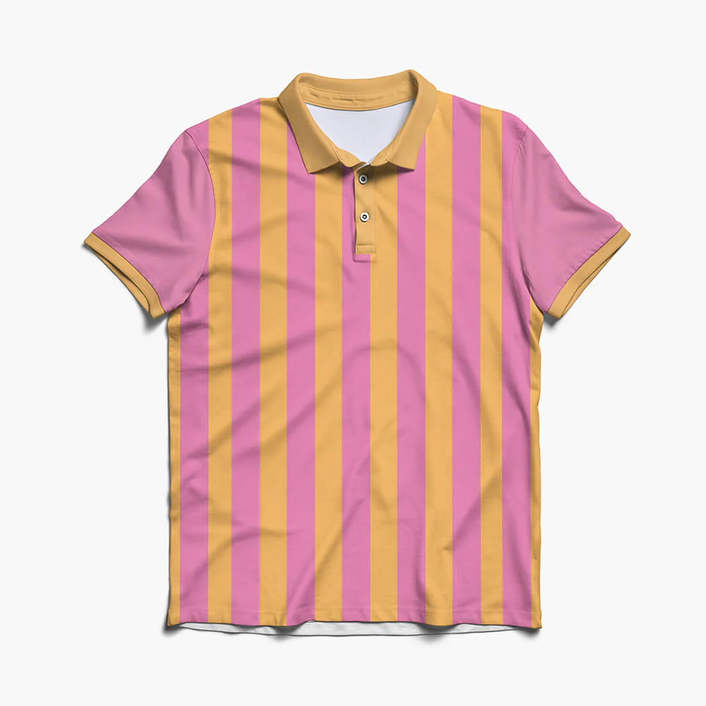 One Piece Chopper Stripes Pattern Polo Shirt