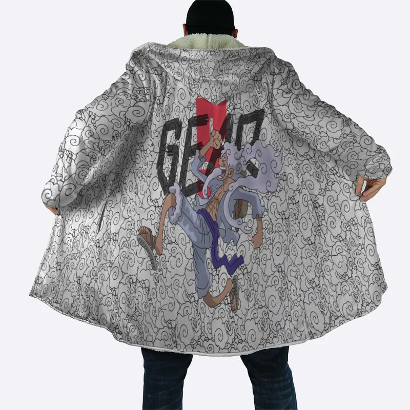 One Piece Luffy Gear 5 Hooded Cloak Coat