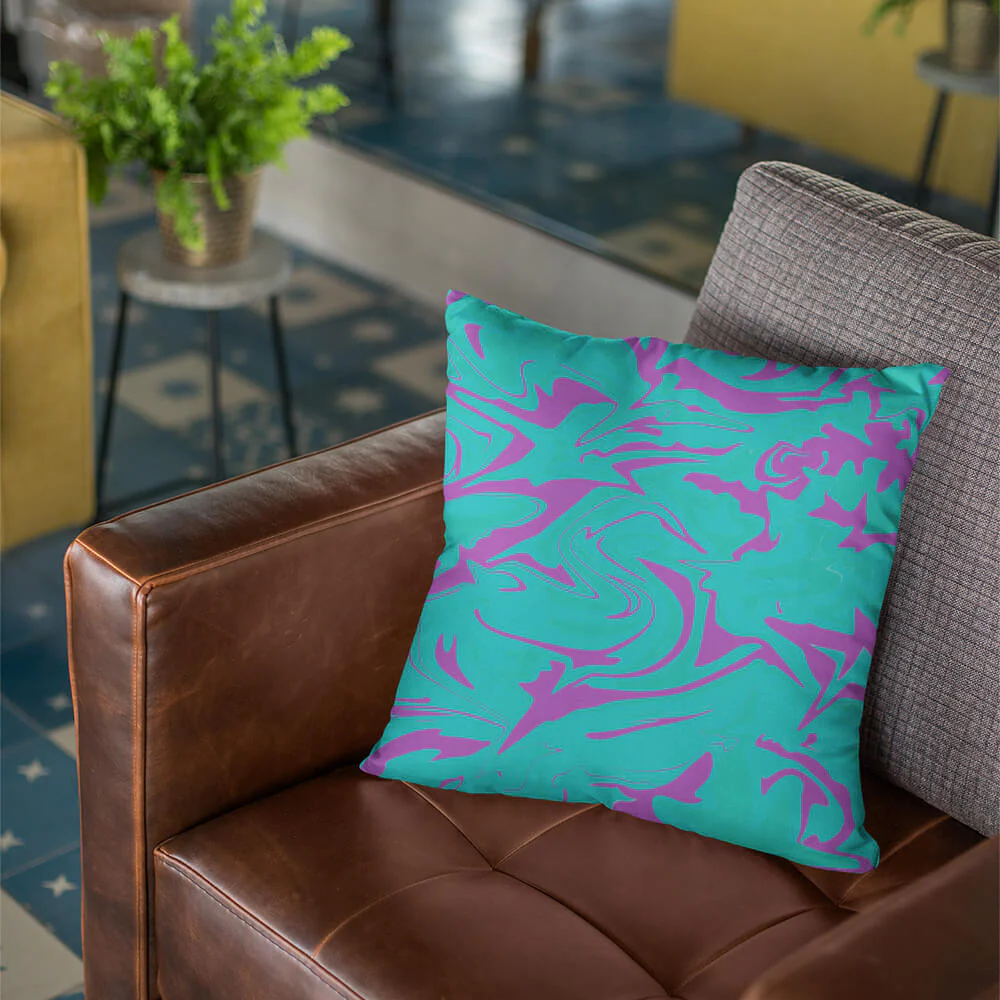 Boku na Hero Abstract Pattern Ashido Throw Pillow