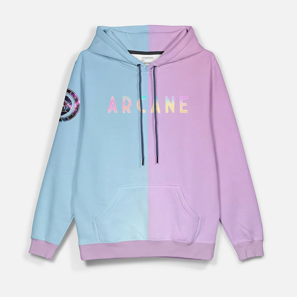 Arcane Jinx Was Here Color Overlap Pullover Hoodie