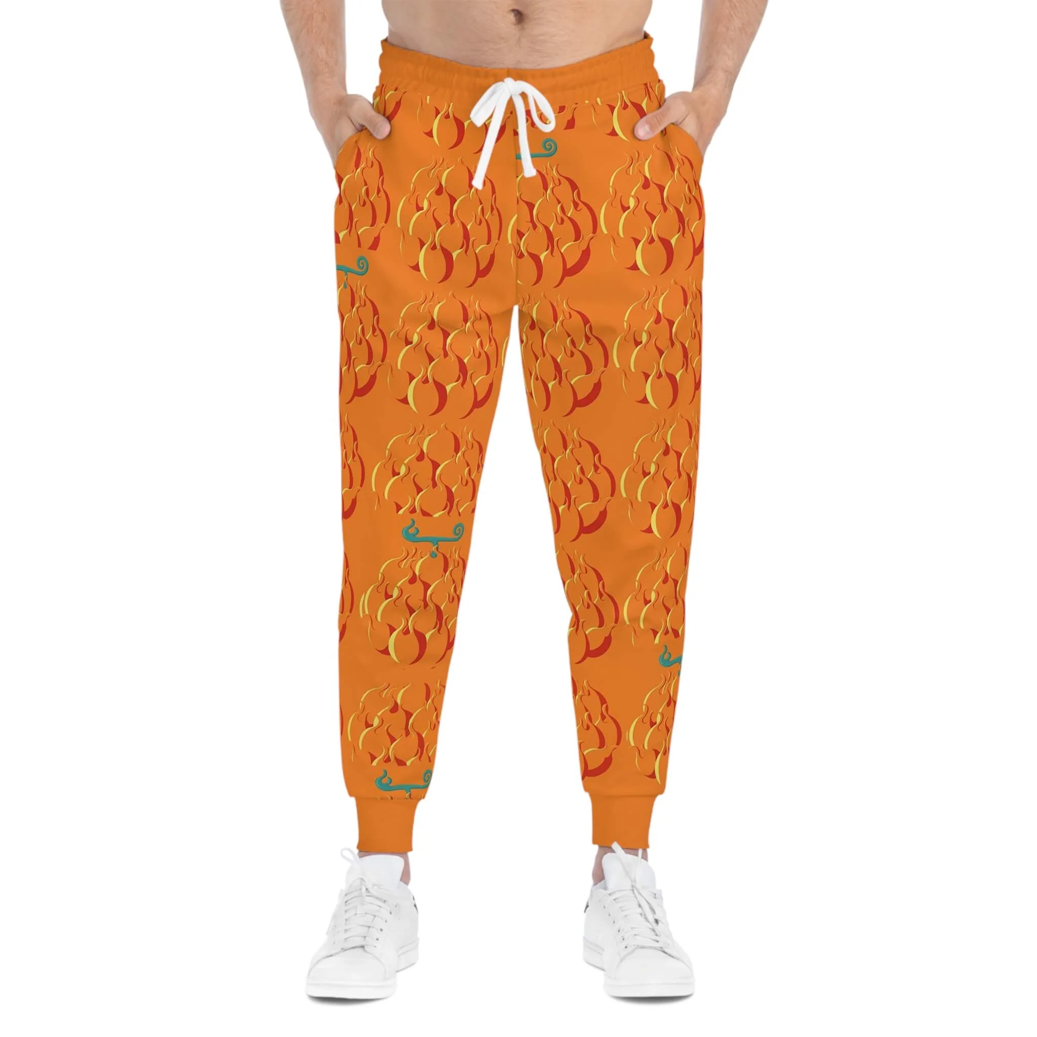 One Piece Mera Mera no Mi Devil Fruit Pattern Sweatpants Joggers