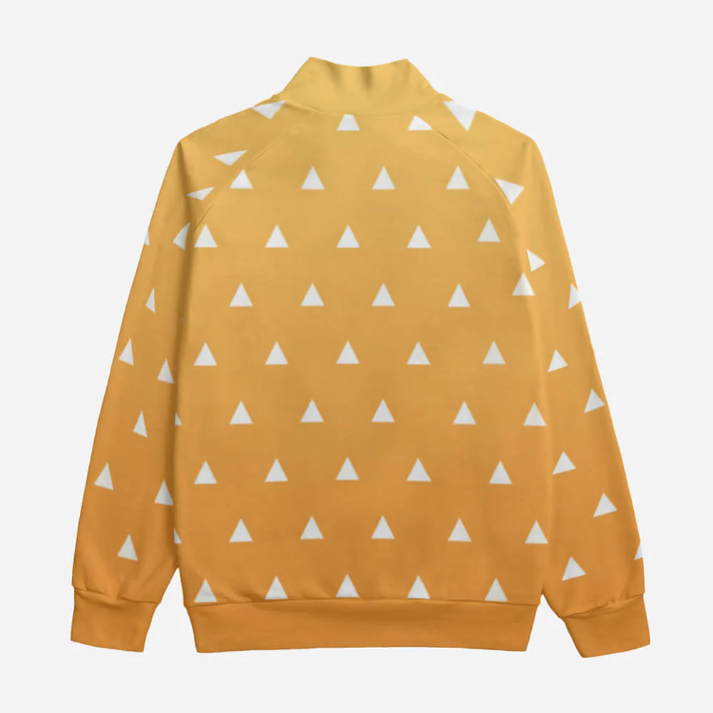 Demon Slayer Thunder Breath Urokomon Pattern Collar Up Jacket